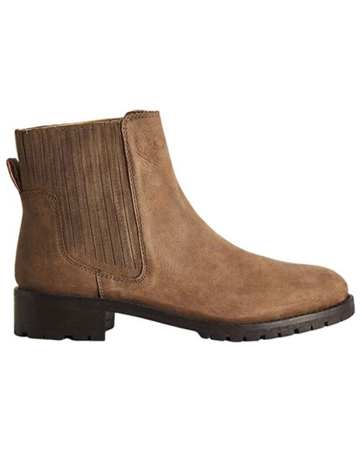 Boden Brown Gusset Detail Suede Chelsea Boot