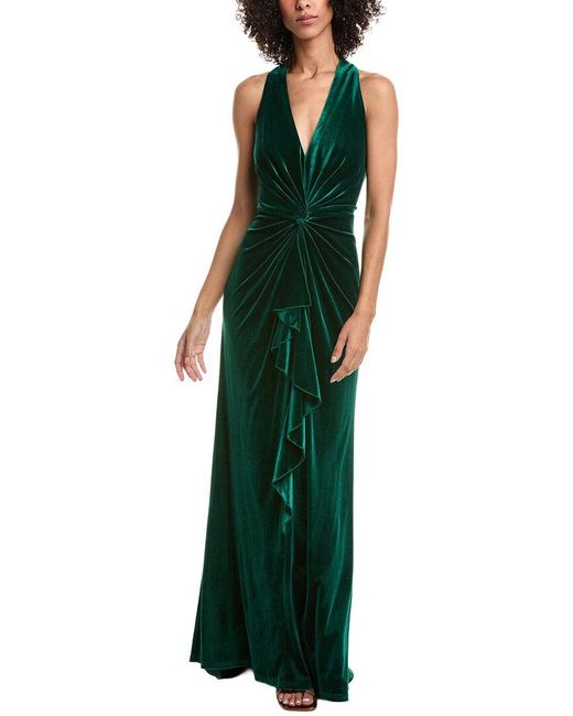 Tadashi Shoji Women's Green Velvet Gown