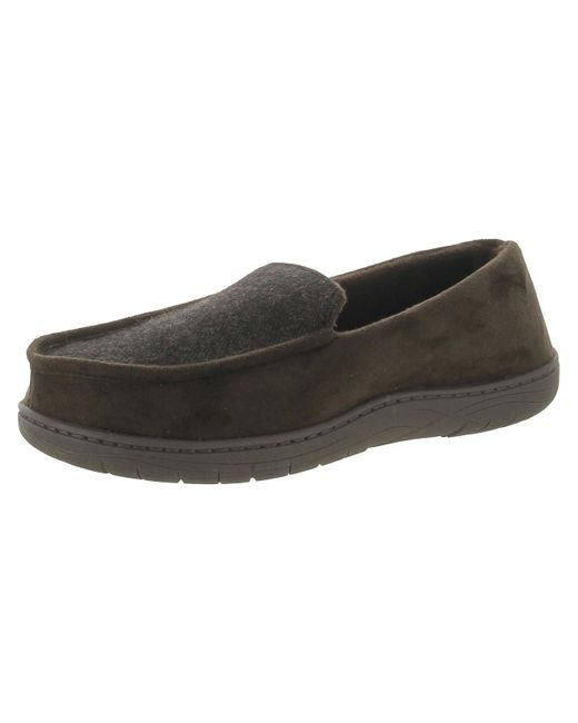 Haggar Brown Slip On Comfort Loafer Slippers for men