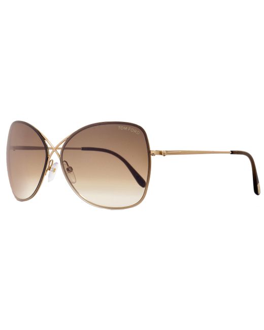 Tom Ford Black Butterfly Sunglasses Tf250 Colette Rose Gold 63mm