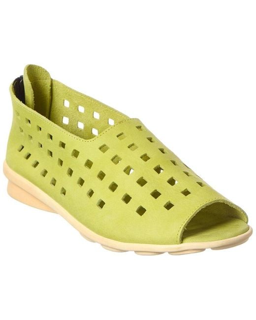 Arche Yellow Drick Leather Flat