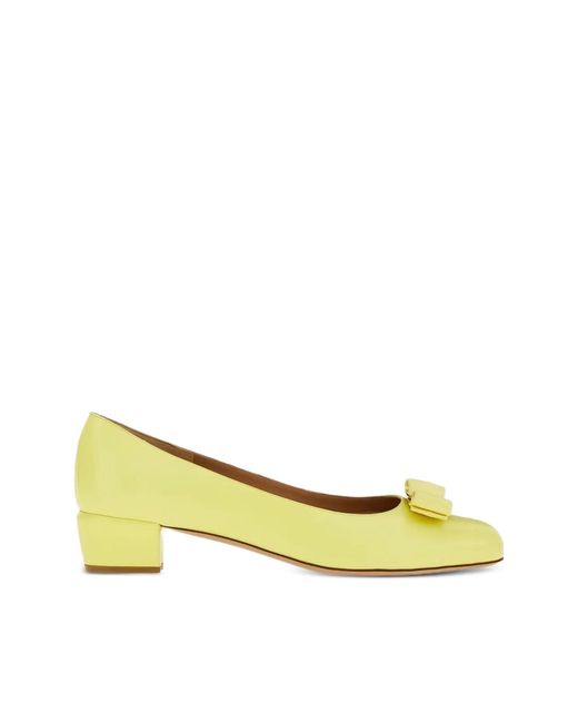 Ferragamo Yellow Ferragamo Ornament Pump