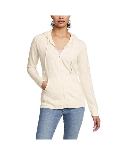 Eddie Bauer Legend Wash Slub Fullzip Hoodie in White Lyst