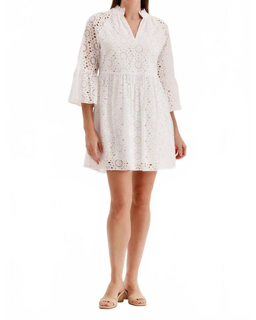 tyler boe White Abbie Eyelet Dress