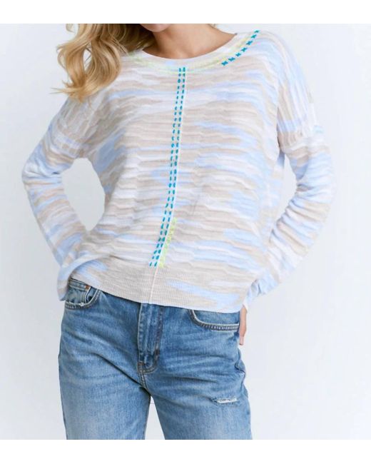 Lisa Todd Blue Flashback Sweater In Multi