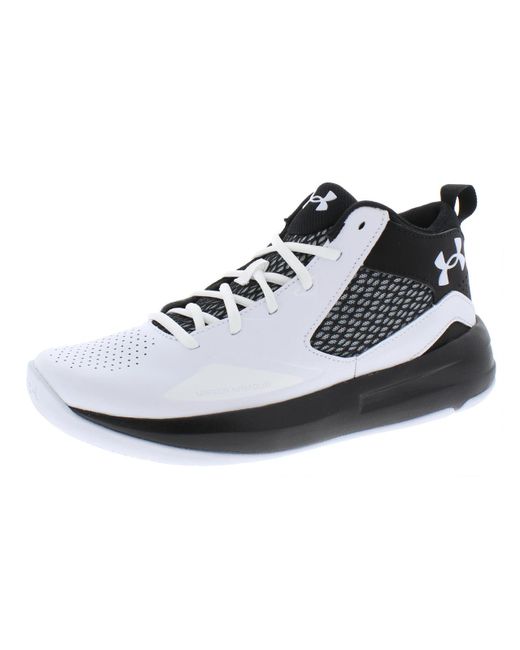 Under Armour Ua Lockdown 5 Sport Performance Basketball Shoes in White ...