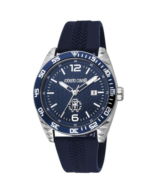 Roberto Cavalli Blue Classic Dial Watch for men