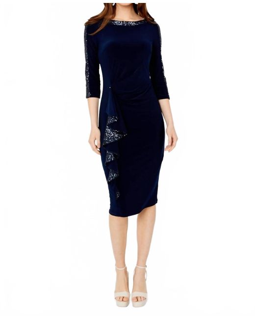 dusty blue maid of honor dresses BABARONI Chiffon Dusty Blue Bridesmaid Dresses Sweetheart Floor-length Cap  Sleeve Ruffle A-line main image 1