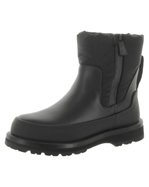 Moncler Black Rain Dont Care lugged Sole Pull On Winter & Snow Boots