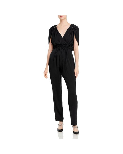 Kobi Halperin Black Tianna Embellished Cocktail Jumpsuit