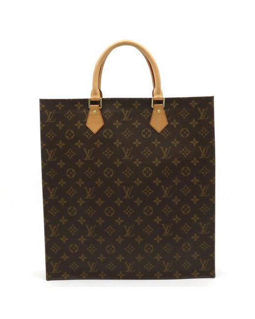 Louis Vuitton Black Sac Plat Canvas Tote Bag (pre-owned)