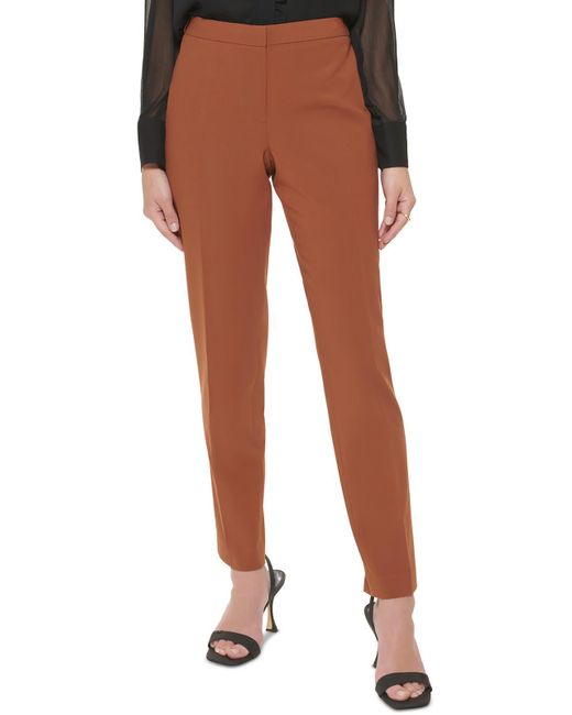 Calvin Klein Brown Highline Tapered Mid-rise Ankle Pants
