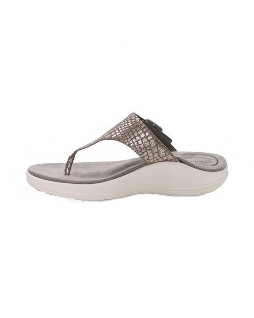 Aetrex Brown Donna T-Strap Sandal