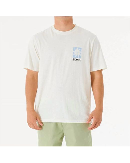 Rip Curl White Swc Block Out Tee for men