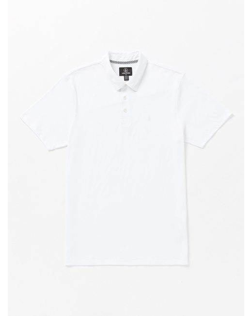 Volcom White Wowzer Polo Short Sleeve Shirt for men