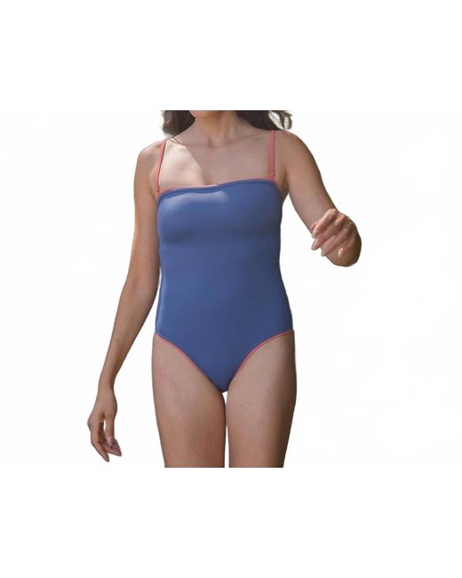 Minnow Blue Square Neck One Piece