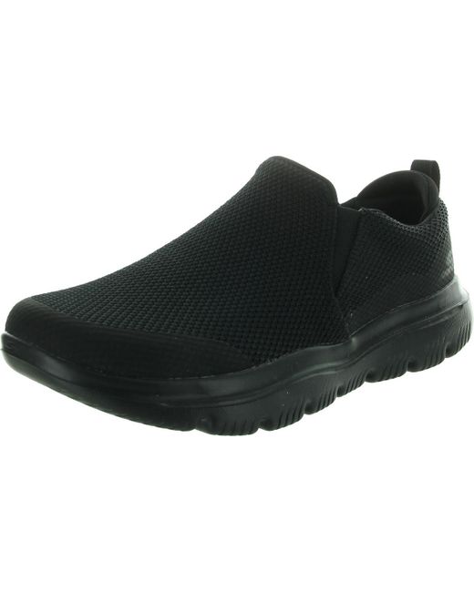 Skechers Black Ultra Go Mesh Breathable Slip-On Shoes for men