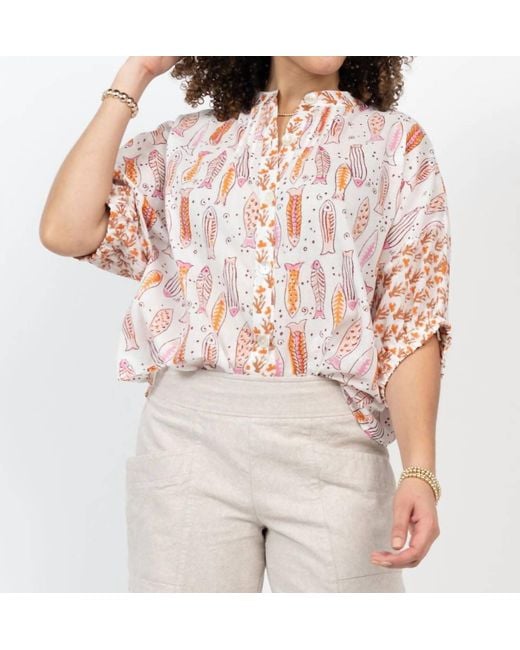 Ivy Jane Pink Fish Top