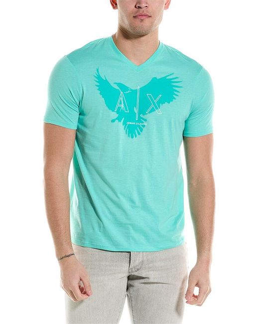 Armani Exchange Blue Graphic Regular Fit T-shirt for men