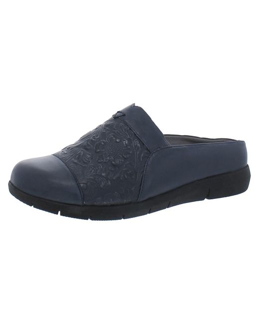 Softwalk® Blue Leather Slip-on Loafers