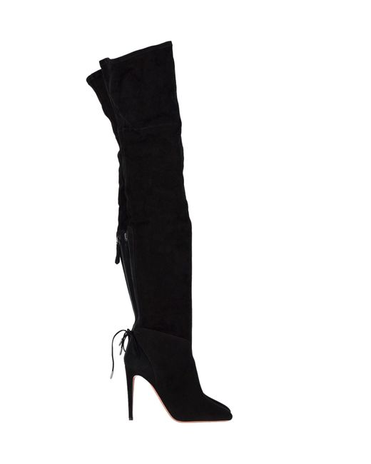 Aquazzura Giselle Over The Knee Boots in Black Lyst