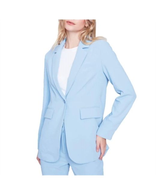 Charlie b Blue Solid Airflow Blazer