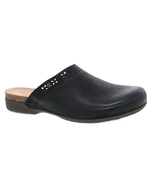 Dansko Black Robbie Casual Mule