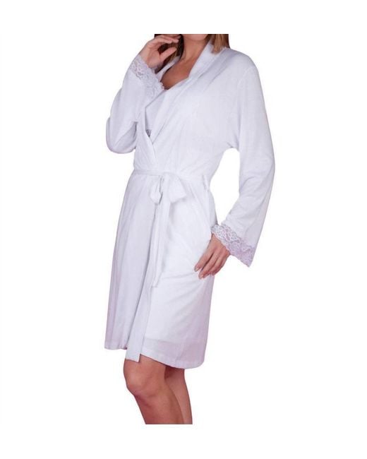 Twelve Eighty Eight Purple Sophie Basic Quarter Sleeve Robe