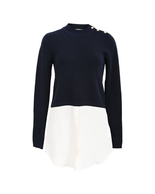 Sandro Blue Sandro Salima Layered Effect Sweater