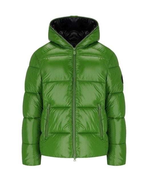 Save The Duck Green Edgard Hooded Padded Jacket for men