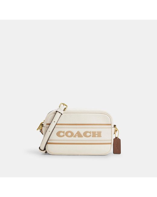 COACH Mini Jamie Camera Bag With Stripe in Natural Lyst