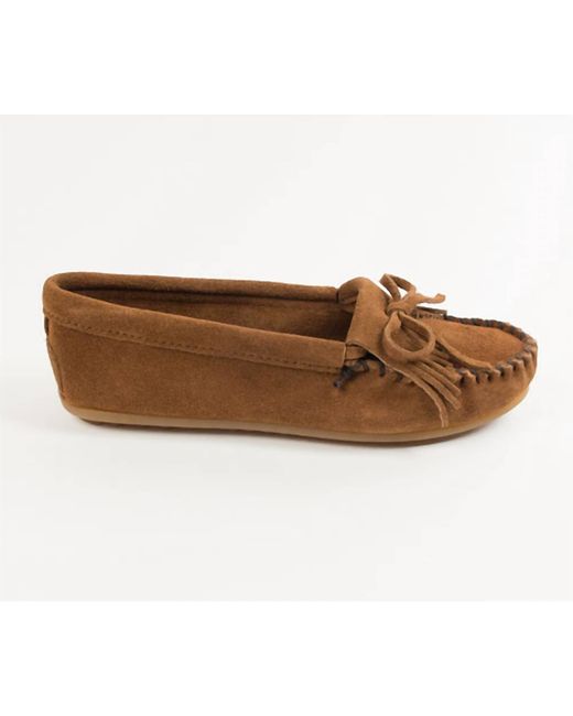 Minnetonka Brown Kilty Flat