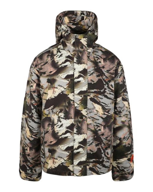 Heron Preston Gray Camouflage Tape Military Jacket for men