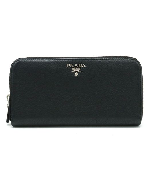 Prada Black Saffiano Leather Wallet (pre-owned)