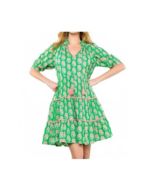 Thml Green Lucas Mini Dress