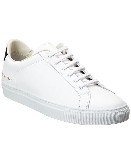 Common Projects White Retro Classic Leather Sneaker for men