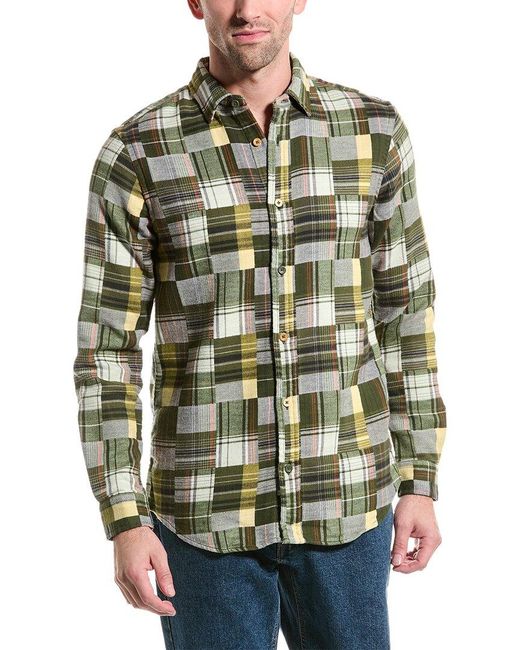 Scotch & Soda Green Flannel Shirt for men