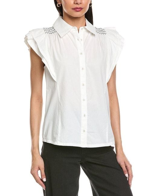 Ramy Brook White Marceline Top