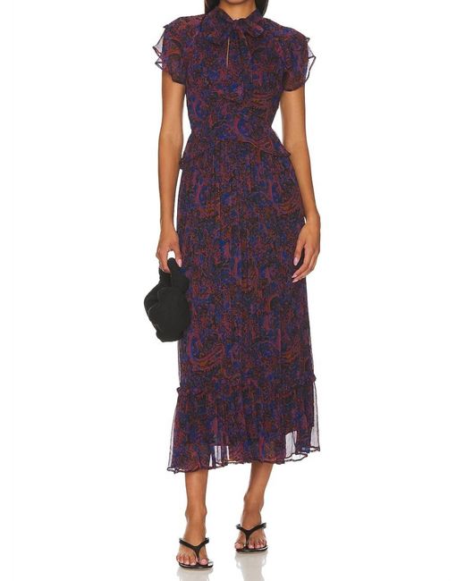Cleobella Purple Nicolette Ankle Dress