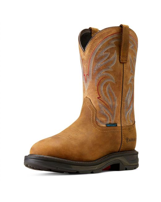 Ariat Brown Workhog Xt H2O Western Boots for men
