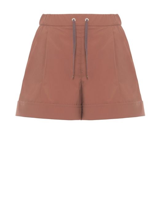Herno Pink Elastic Waist Drawstring Shorts