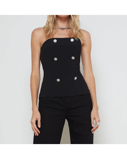 L'Agence Black Fay Strapless Bustier