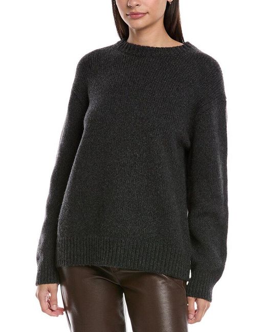 Lafayette 148 New York Black Reclaimed Cashmere & Wool-Blend Sweater