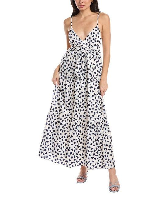 Stellah Women's Blue Harper Printed Long Cami Dress