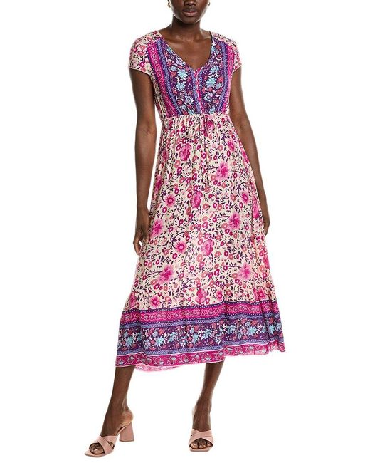 IPPONELLI Purple Midi Dress