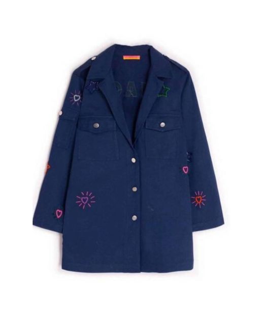 Vilagallo Blue Linette Embellishment Jacket