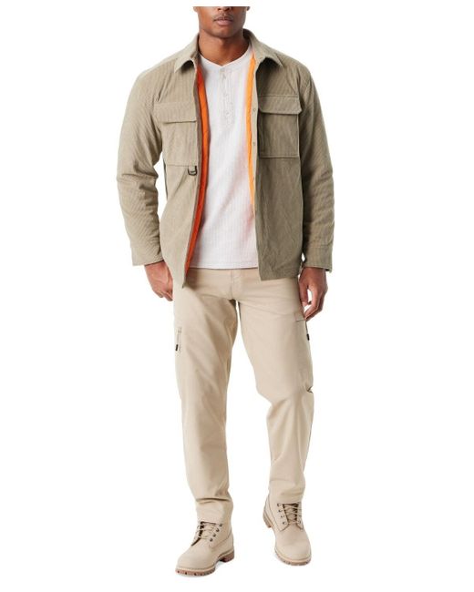 BASS OUTDOOR Natural Shirt Jacket Overland Corduroy Long Sleeve Button-Up Mac7 for men