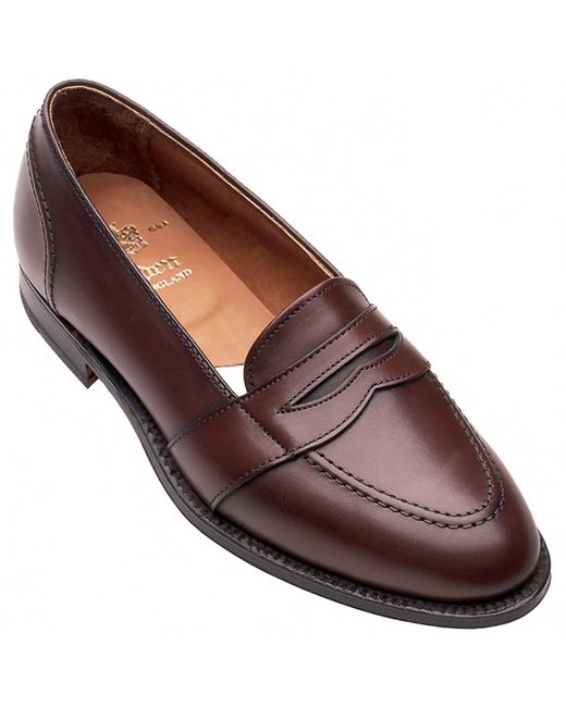 Alden Brown Full Strap Slip-On Penny Loafer for men