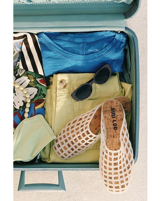 Bibi Lou Blue Netted Jelly Mules