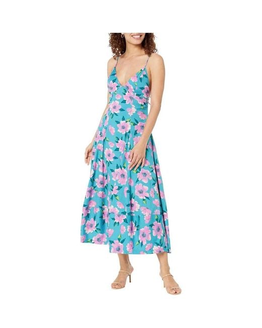 midi blue formal dress Enchanting Elegance Slate Blue Floral Jacquard Midi Dress